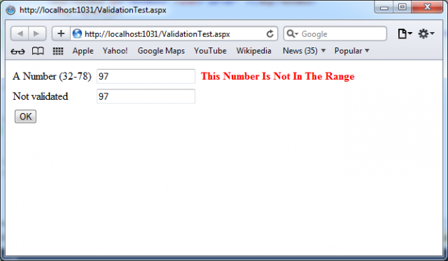 Range validator control in ASP.NET 4