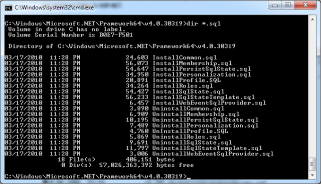 The SQL scripts for installing and uninstalling SQL databases