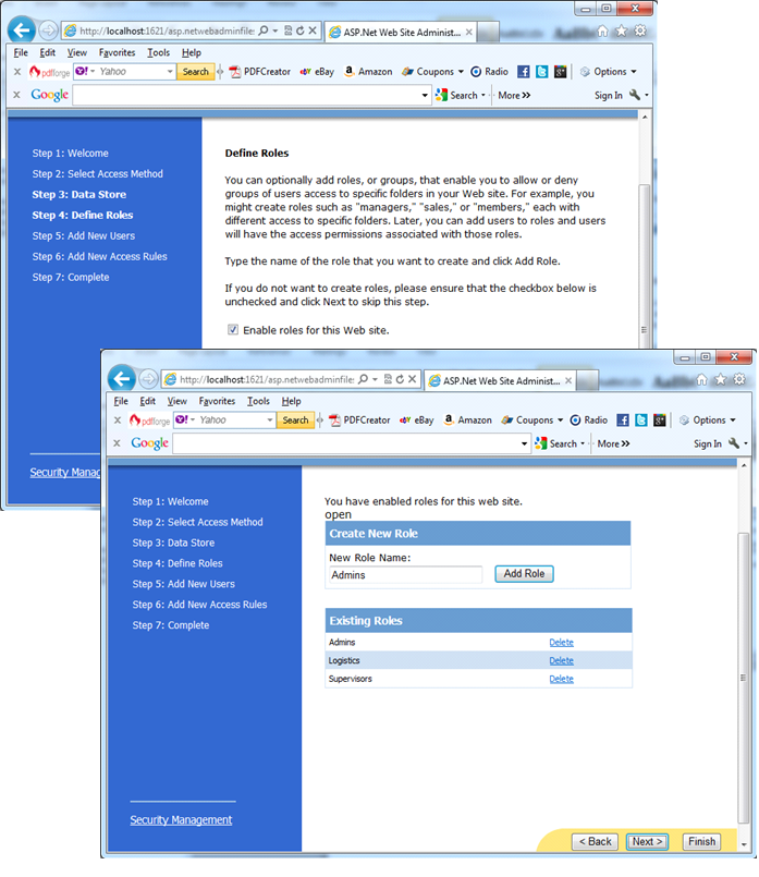 Configuring the roles API