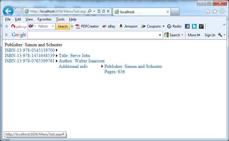 Displaying a menu with information from a XML file in VB.NET