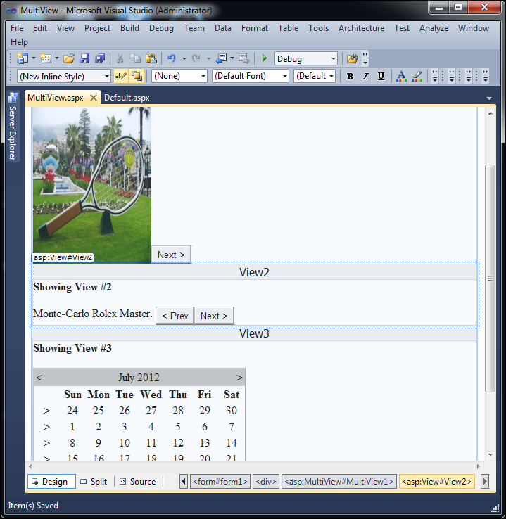 Multiple views in Visual Studio 2010